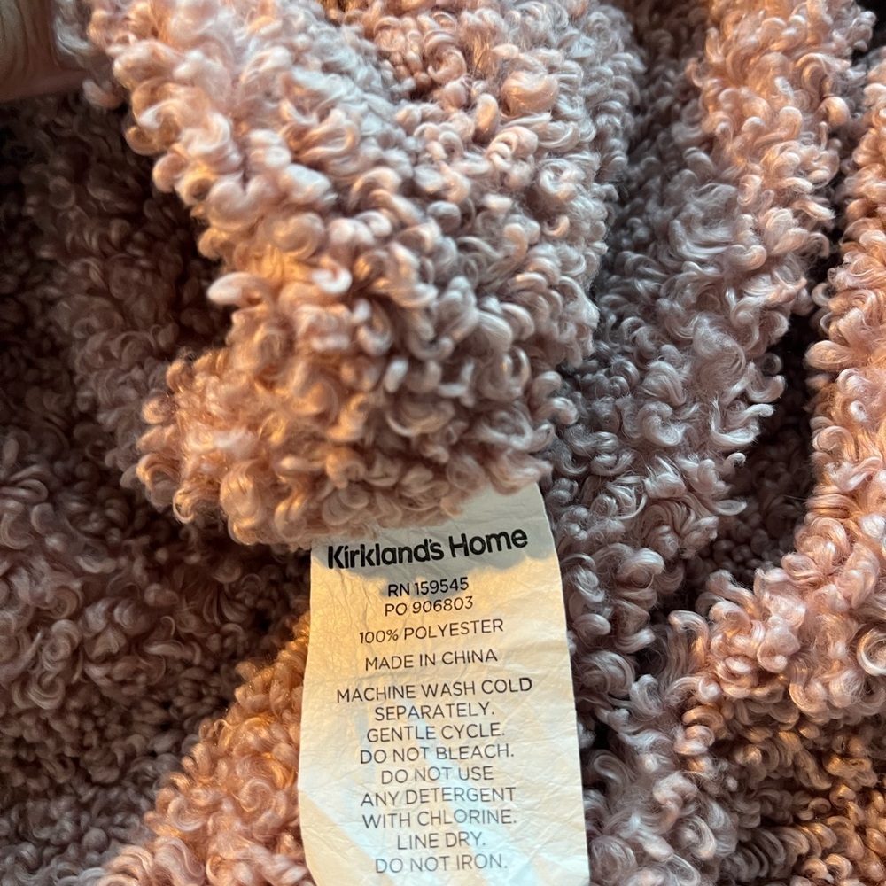 Kirkland's Home Textured Pink Throw‎ Blanket